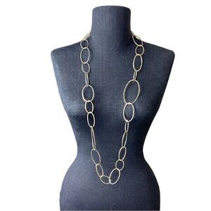 Vintage Chico’s gold tone 40”+3” necklace